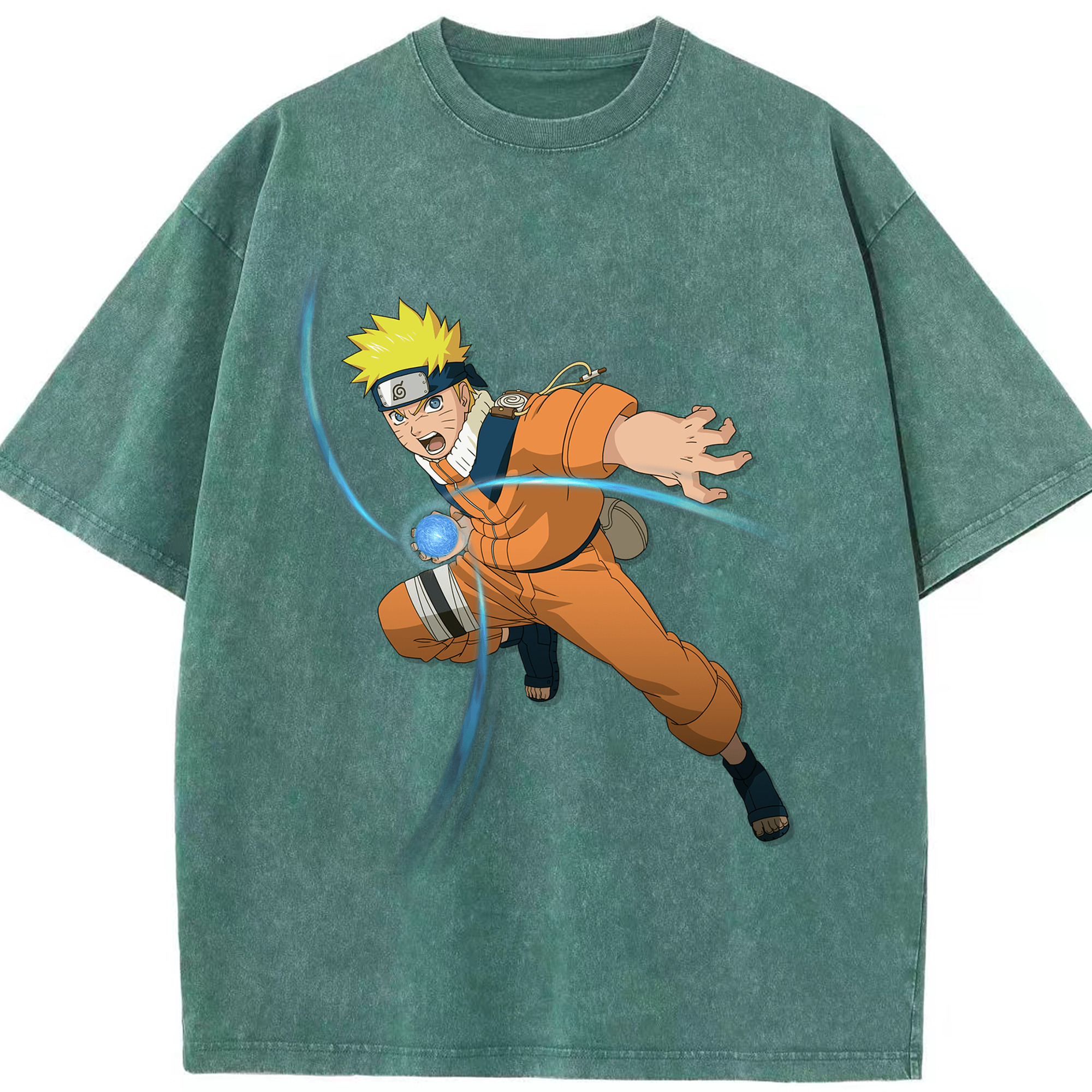 （画像用） NARUTO -ナルト- うずまき ナルト Uzumaki Naruto 綿100% ヴィンテージ風 半袖Tシャツ（フロントプリント）
